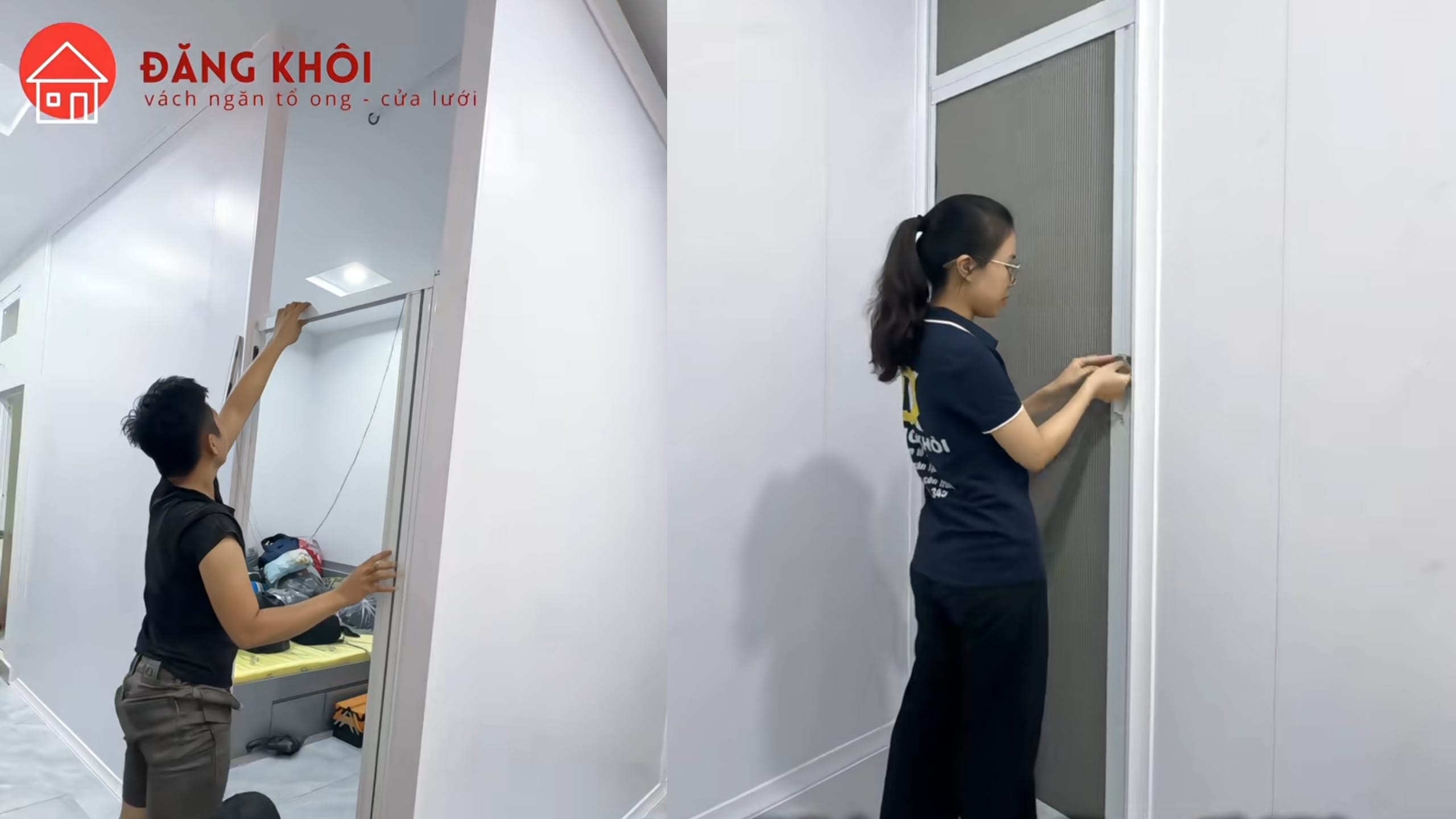 Vách ngăn phòng nano và cửa tổ ong