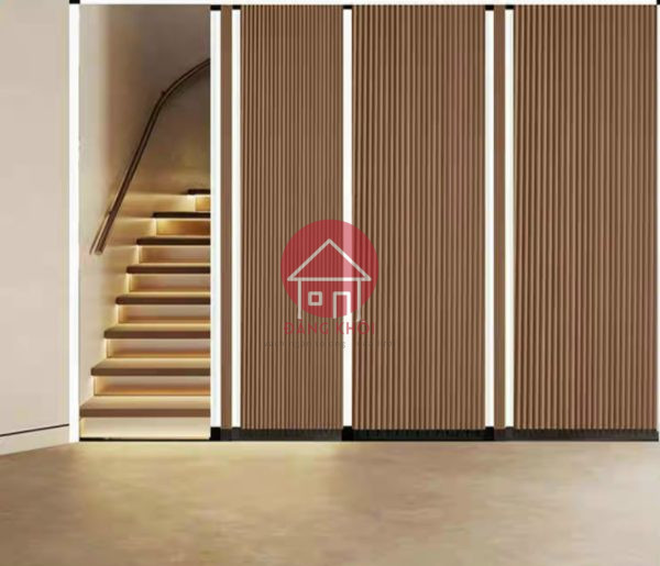 vách ngăn tổ ong không ray cho cửa lớn hiện đại