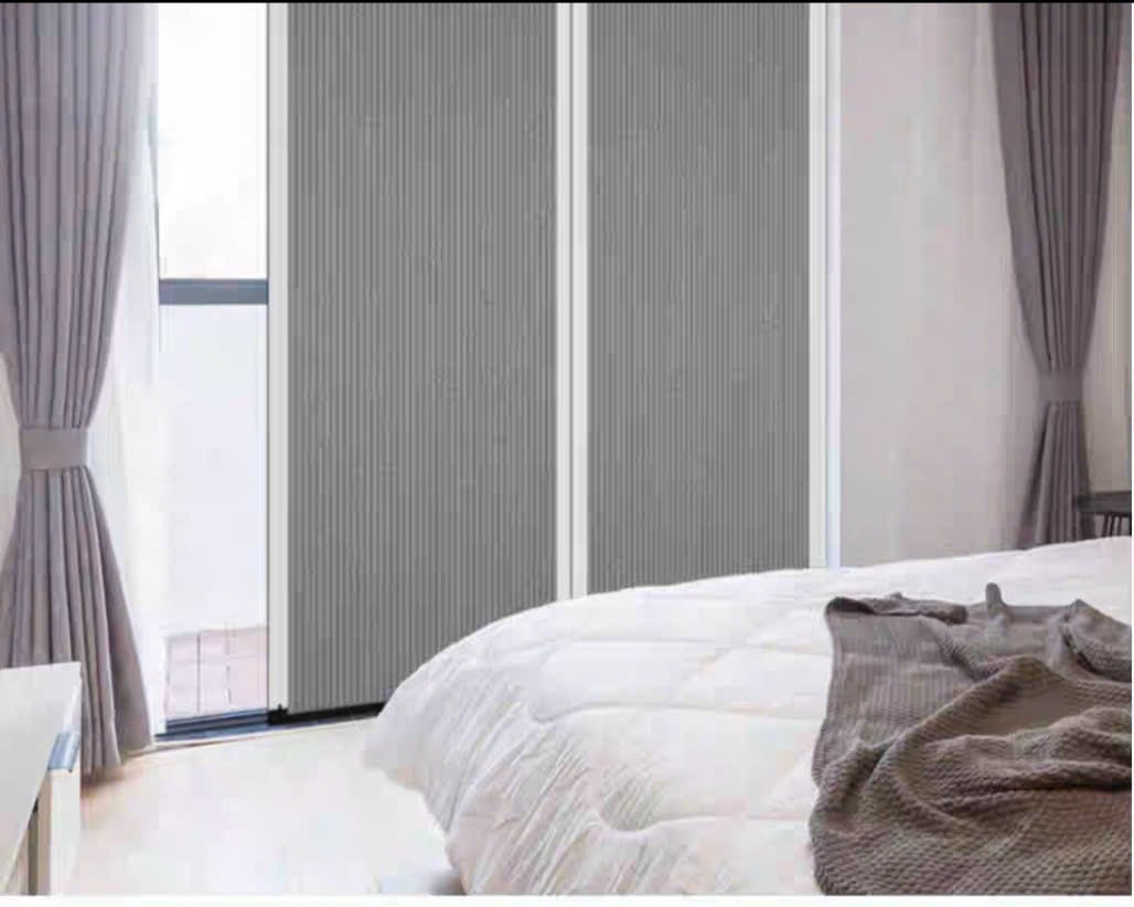 vách ngăn rèm tổ ong chia phòng ngủ trong căn hộ