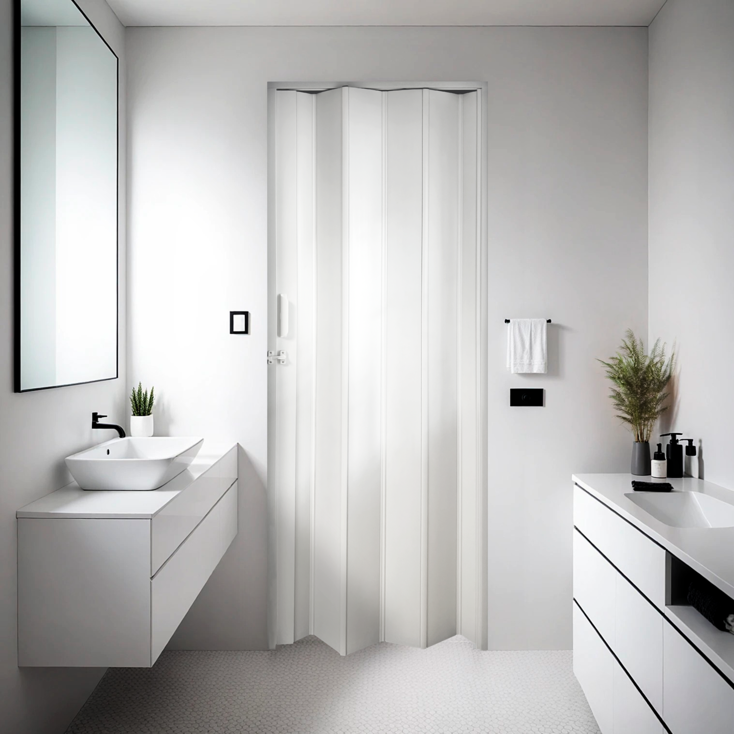 Cửa xếp nhựa giá rẻ dùng cho không gian nhỏ
