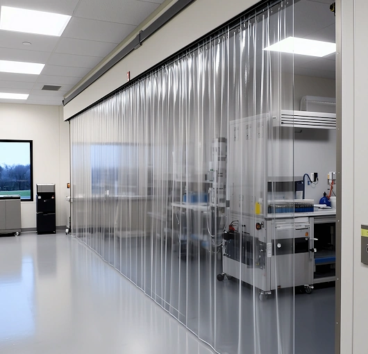 Rèm nhựa PVC chống tĩnh điện ngăn khu vực phòng sạch và thiết bị điện tử